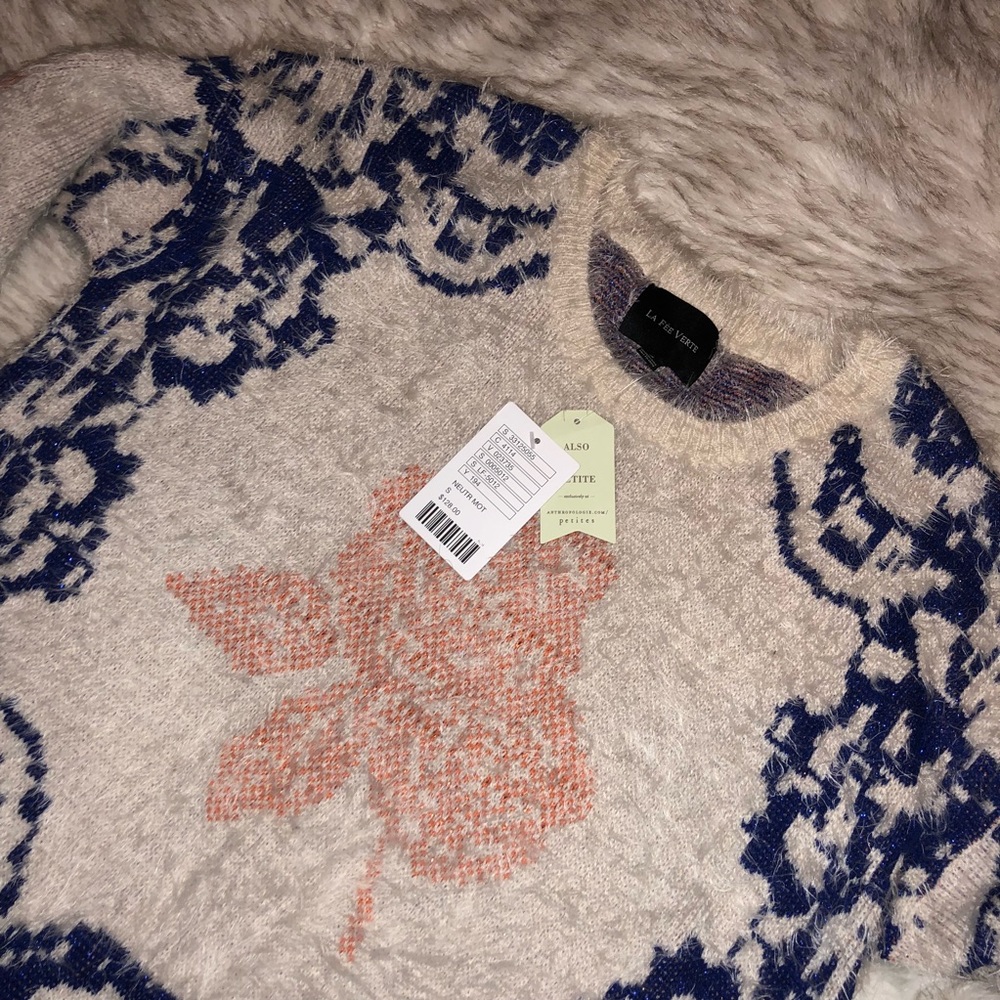 NEW❗️Anthropologie La Fee Verte Fuzzy Knit Sweater